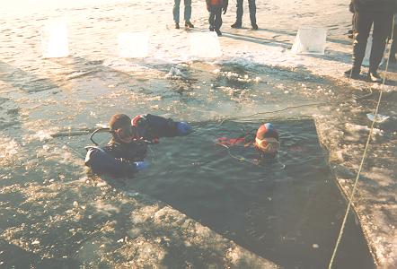 Ice diving, Sisjön.